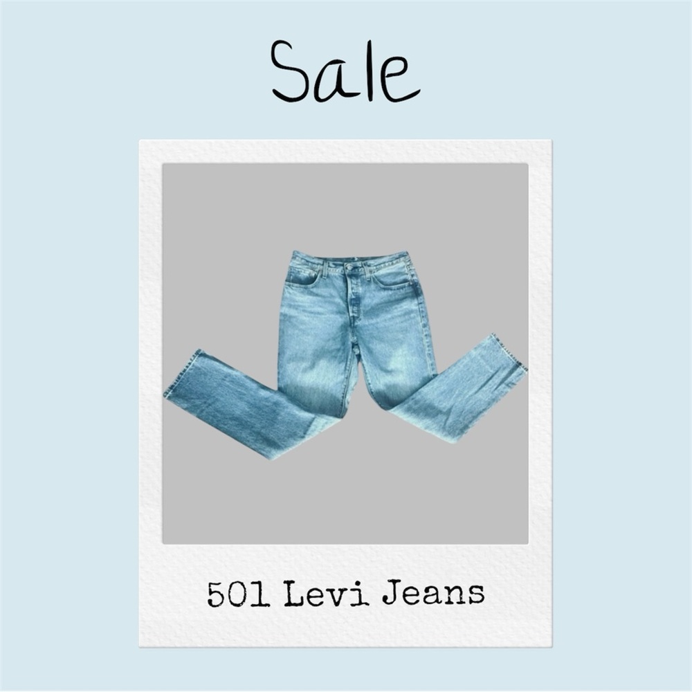 SALE Levi's 501 Women’s Button Down Straight Leg Blue Jeans Size 31/32
